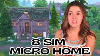 Can I build a FUNCTIONAL MICRO Home for EIGHT Sims [upl. by Maudie479]