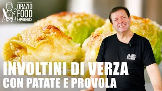 INVOLTINI DI VERZA CON PATATE E PROVOLA  Ricetta semplice e prelibata [upl. by Ecilef]