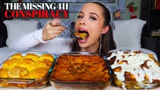 BREAKFAST CASSEROLE MUKBANG Cinnamon Roll French Toast Blueberry Pancake Cheesy Egg amp Biscuit [upl. by Sivet]