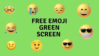 FREE EMOJI GREEN SCREEN OVERLAYS  FREE TO USE  NO COPYRIGHT GREEN SCREEN WITH DOWNLOAD LINKS [upl. by Barcot]