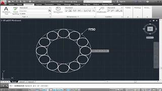 AutoCAD practice using polar array [upl. by Karalynn]