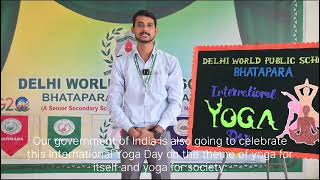 Message from HOD PE  Mr Ravi Pratap Singh on Yoga DayDWPS BhataparaBalodabazar [upl. by Verne]