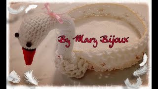 Cestino cigno uncinetto parte 2 Crochet Swan Basket English Surtitles part 2 [upl. by Atiseret]