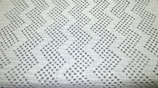 Crochet Rectangle ZIg Zag Table covermat14 Hindi [upl. by Mehalek]