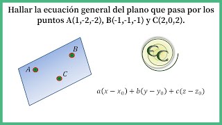 Ecuación del plano que pasa por tres puntos [upl. by Base32]