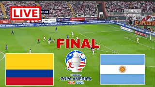 Argentina vs Colombia Live Football  Final Copa America  Arg vs Colombia full Match gameplay pes21 [upl. by Yves662]