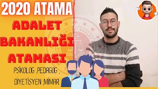 2020 ATAMA ADALET BAKANLIĞI ATAMA PSİKOLOG PEDEGOGSOSYAL ÇALIŞMACI DİYETİSYEN MİMAR İSTATİKÇİ [upl. by Lenad736]