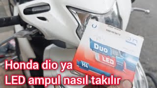 H4 photon LED ampul Honda Dio ya nasıl takılır [upl. by Rik]