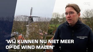 Korenmolen Wilhelmina kan nauwelijks draaien door hoge bomen [upl. by Terra291]