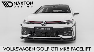 Volkswagen Golf GTI Mk8 Facelift  Maxton Design Splitter Set  Presentation 386 [upl. by Nayr86]