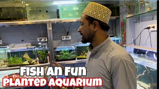 PLANTED AQUARIUM☘️ AT FISH AN FUN BHOPAL 77239 51058  A COMPLETE ✅ AQUARIUM SHOP IN BHOPAL MP [upl. by Ahtanamas664]