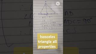 Isosceles triangle all properties 😲📐 learn geometry maths shortvideo triangle [upl. by Aecila]