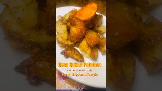 OVEN BAKED POTATOES  FULL VIDEO ON MY CHANNEL potato food foodie baking quickandeasy [upl. by Vassaux]