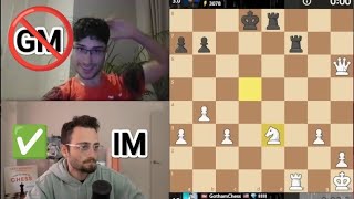 IM GothamChess beats GM Alireza Firouzja  Round 20231010  Title Tuesday [upl. by Gabby]