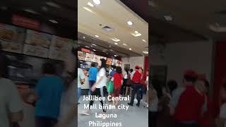 Jollibee Central Mall biñan city Laguna Philippines guys enjoy virals video [upl. by Vincelette174]