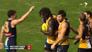 West Coast v North Melbourne  The last two minutes  AFL [upl. by Oemor]