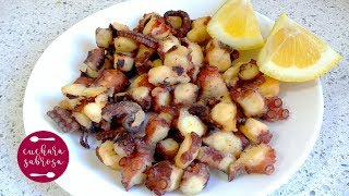 PULPO FRITO  CUCHARA SABROSA [upl. by Dunning]