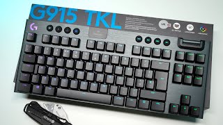 Unboxing Logitech G915 TKL Tenkeyless Lightspeed Wireless RGB Gaming Keyboard [upl. by Solegna]