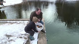 Stocking trout in Luzerne County [upl. by Nevins]