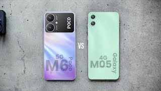 POCO M6 5G ⚡ VS ⚡ SAMSUNG Galaxy M05 Full Comparison [upl. by Gnilrad239]