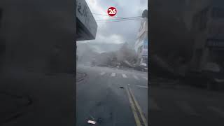 Violento terremoto en Taiwán pánico derrumbe de edificios y rutas destrozadas [upl. by Odanref629]