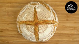 Brot ohne Hefe mit dem einfachsten Sauerteigrezept [upl. by Mary450]