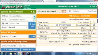 How to check PNR Status of train ticket [upl. by Ennire360]