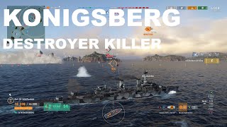 World of Warships Legends  Ep85 Konigsberg Destroyer Killer [upl. by Mcconaghy449]