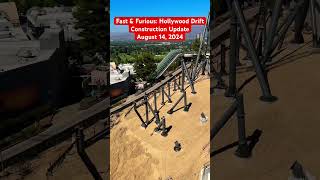 Fast amp Furious Hollywood Drift roller coaster construction update August 14 2024 [upl. by Padraig]