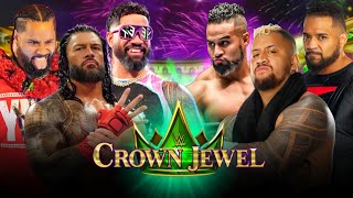 Roman Reigns amp The Usos vs The Bloodline Full Match WWE Crown Jewel 2024 Highlights [upl. by Laurens680]