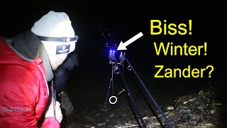 Livebiss Im Winter mit Köderfisch und Grundblei auf Zander Ansitzangeln geht immer [upl. by Anayaran386]