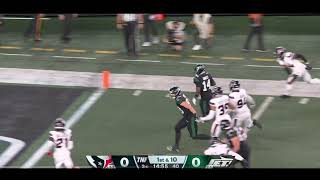 Malachi Corley DROPS BALL BEFORE SCORING For Touchback  New York Jets vs Houston Texans TNF [upl. by Cyrano979]