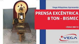 Prensa excêntrica 8 tons marca Bismec  RMC10 Usado [upl. by Ing177]