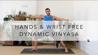 Wrist and hands free dynamic vinyasa yoga flow strengthen glutes core and abs [upl. by Ellezig]