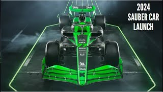 The 2024 Sauber F1 Car Launch Sauber banishes all memory of Alfa Romeo with much green  F1 News [upl. by Ayanat119]