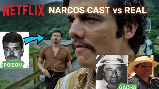 Narcos Real vs Cast  Netflix Narcos webseries Columbia pablo netflixseries [upl. by Adekram269]