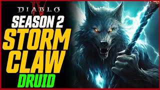 Stormclaw Druid is INSANE 200 Attack Speed Melts Everything  Diablo 4 Season 2 Storm Ripper [upl. by Atterol199]