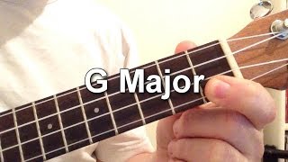 How to play G Major chord on the ukulele [upl. by Idnic]