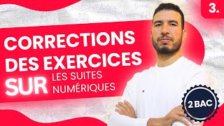 Corrections des exercices sur les suites numériques  2 Bac sciences mathématiques [upl. by Lorenzana]