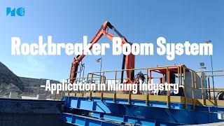 Rockbreaker Boom System Application in Mining Industry demolitionrobots [upl. by Kiyohara568]