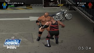 Goldberg vs Kane WWE SmackDown Here Comes the Pain [upl. by Aynatal]