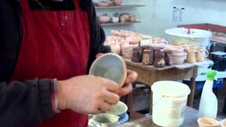 SIMON LEACH POTTERY  How to glaze a ramekin  march 1813 [upl. by Assirrem766]