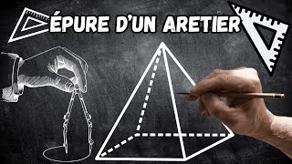 COMMENT FAIRE LE SIMPLE LIGNE SUR EPURE DUN ARETIER  COURS DE CHARPENTE [upl. by Monto457]