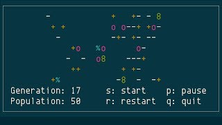 gameoflife in Python with ncurses [upl. by Danita801]