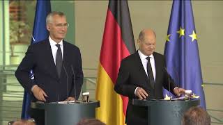 Joint statements by NATO Secretary General and the German Chancellor November 9 2023 [upl. by Eirene]