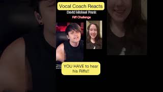 David Michael Frank  Riff challenge Vocal Coach Reacts 😎shorts [upl. by Perretta]