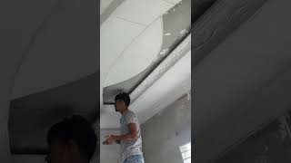 How to setup gypsum ceiling design gypsum art shortvideo [upl. by Naened534]