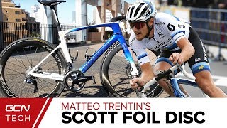 Matteo Trentins Custom Scott Foil RC Disc European Champions Bike [upl. by Henden211]