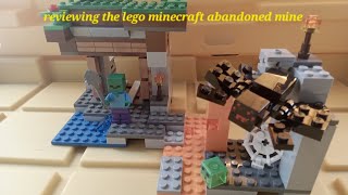 reviewing the abandoned mine lego minecraft set [upl. by Easlehc]