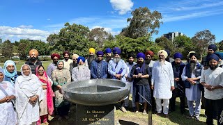 Live TRIBUTE SIKH GENOCIDE REMEMBERANCE Darebin Community Monument for all victims of Genocide [upl. by Ligriv430]